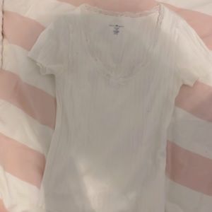 Never worn brandy melvile white lace top